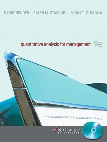 Beispielbild fr Quantitative Analysis for Management (9th Edition) zum Verkauf von Wonder Book