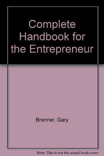 Stock image for The Complete Handbook for the Entrepreneur for sale by Wonder Book