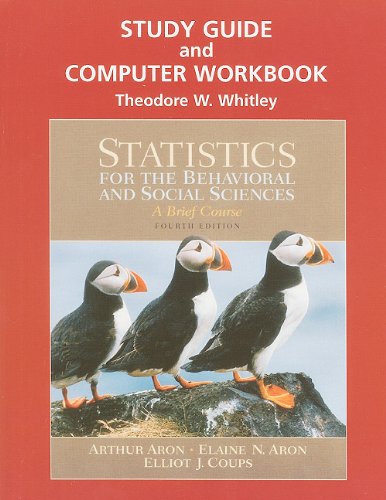 Imagen de archivo de Statistics for the Behavioral and Social Sciences, Study Guide and Computer Workbook: A Brief Course a la venta por HPB-Red