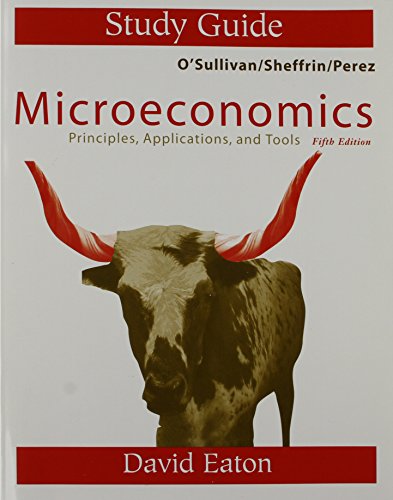 Imagen de archivo de Microeconomics Study Guide 5th edition a la venta por HPB-Red
