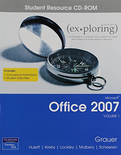 Imagen de archivo de Exploring Microsoft Office 2007 Vol 1 Student CD a la venta por HPB-Red