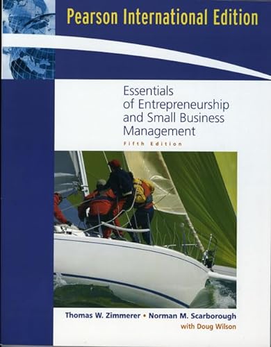Stock image for Essentials of Entrepreneurship and SmZimmerer, Thomas W; Scarborough, for sale by Iridium_Books