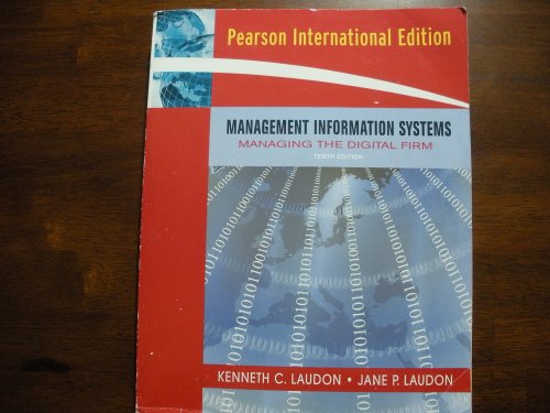 9780131579842: Management Information Systems Managing the Digital Firm 10th International Edition 2007