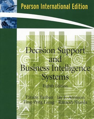 Imagen de archivo de Decision Support and Business Intelligence Systems: International Edition a la venta por MusicMagpie