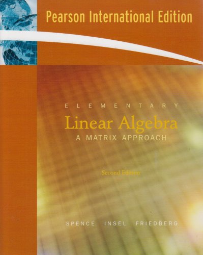 Stock image for ELEMENTARY LINEAR ALGEBRA: A Matrix Approach for sale by Russ States
