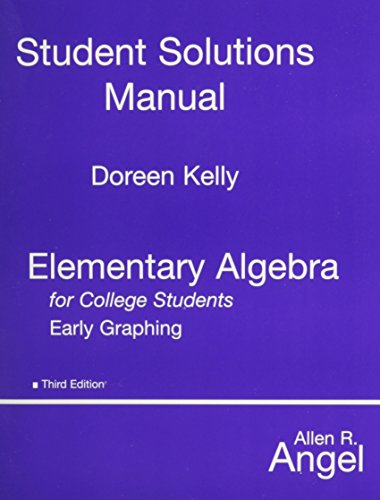 Stock image for Student Solutions Manual for Elementary Algebra Early Graphing for College Students for sale by ThriftBooks-Dallas