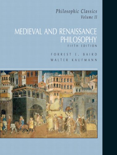 Stock image for Philosophic Classics: Volume II: Medieval Philosophy for sale by HPB-Red