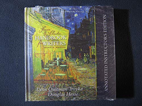 Simon&Schuster Handbook for Writers Annotated Instructor's Edition with i-Book (9780131604421) by Lynn Quitman Troyka; Douglas Hesse
