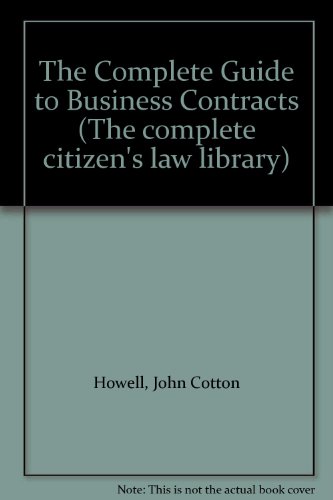 Stock image for The Complete Guide to Business Contracts for sale by HPB-Red