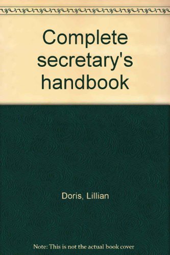 Stock image for Complete Secretary's Handbook. 6th ed. for sale by Bingo Used Books