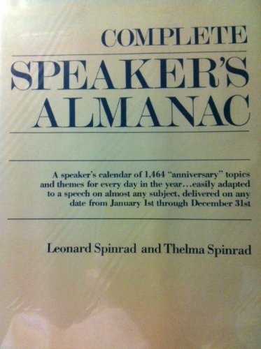 Stock image for Complete Speaker's Almanac for sale by Better World Books