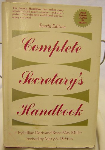 9780131634022: Title: Complete secretarys handbook