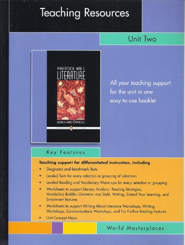 Stock image for Prentice Hall Literature World Masterpieces Teaching Resources Unit 2. (Paperback) for sale by Nationwide_Text