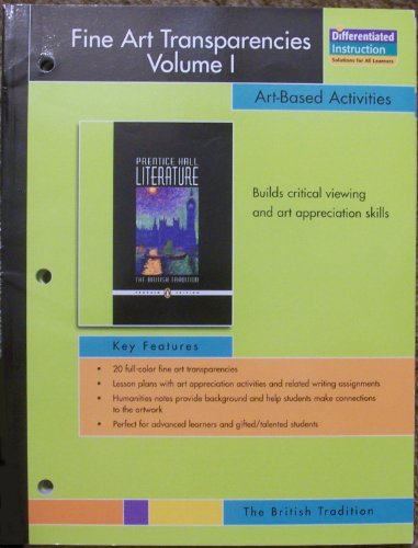 Stock image for Prentice Hall Literature The British Tradition Art-Based Activities Fine Art Transparencies Volume 1 for sale by Nationwide_Text