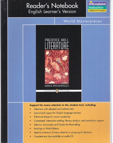 Stock image for Prentice Hall Literature Penguin Edition World Masterpieces Readers Notebook English Learners Version Grade 12 2007c for sale by ThriftBooks-Dallas