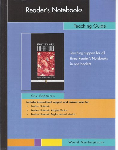 Stock image for Prentice Hall Literature World Masterpieces Reader's Notebooks Teaching Guide. (Paperback) for sale by Allied Book Company Inc.