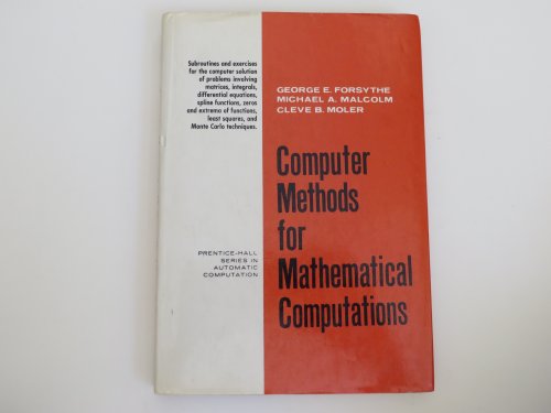 Imagen de archivo de Computer Methods for Mathematical Computations (Prentice-Hall series in automatic computation) a la venta por HPB-Red