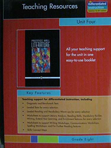 Stock image for Prentice Hall Literature Unit 4 Unit Resource Book for sale by TextbookRush