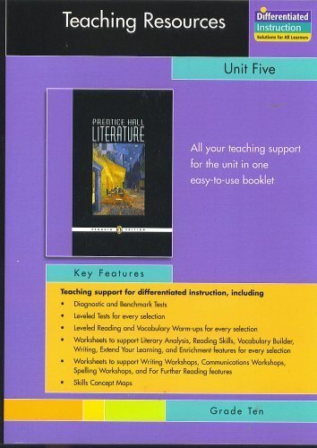 Stock image for Prentice Hall Literature Unit 5 Unit Resource Book for sale by TextbookRush