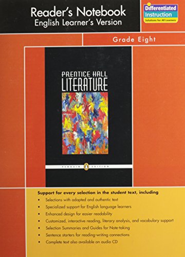 Stock image for PRENTICE HALL LITERATURE PENGUIN EDITION READERS NOTEBOOK ENGLISH LEARNERS VERSION GRADE 8 2007C for sale by The Book Cellar, LLC