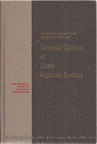 Stock image for Computer Solution of Linear Algebraic Systems for sale by ThriftBooks-Dallas