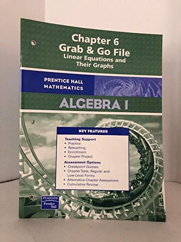 9780131657816: Prentice Hall Algebra 1 Chapter 6 Grab & Go File Linear Equations and Their Graphs