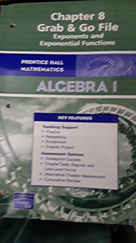 Stock image for Prentice Hall Algebra 1 Chapter 8 Grab & Go File Exponents and Exponential Function for sale by ShowMe D Books