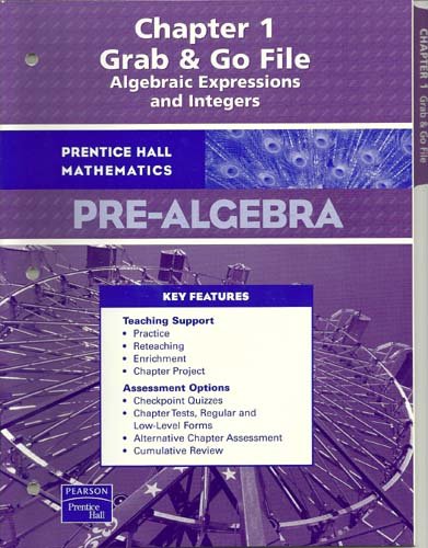 Stock image for Chapter 1 Grab & Go PreAlgebra for sale by Allied Book Company Inc.