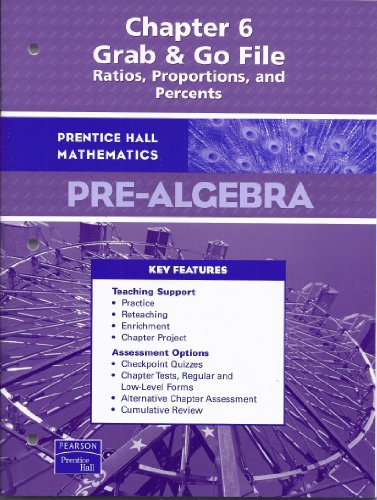 9780131658103: PH Pre-Algebra Chapter 6 Grab & Go File