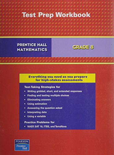 9780131658776: PRENTICE HALL MATH GRADE 8 TEST PREPARATION WORKBOOK 2007
