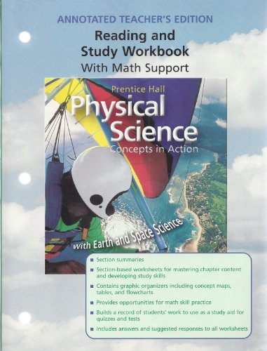 9780131663749: Reading and Study Workbook with Math Support [Annotated Teacher's Edition] for Prentice Hall's Physcial Science