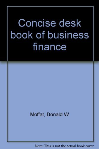 Stock image for Concise desk book of business finance for sale by JR Books