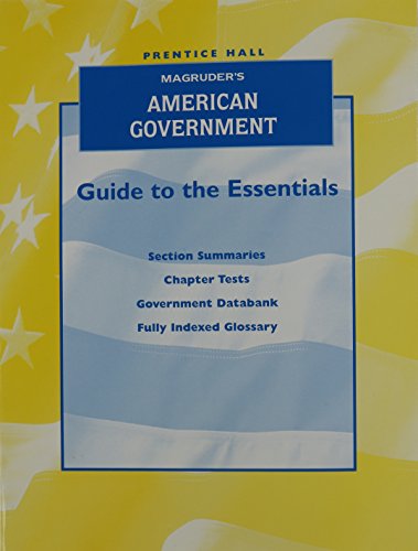 Imagen de archivo de Magruder's American Government : Guide to the Essentials a la venta por Better World Books