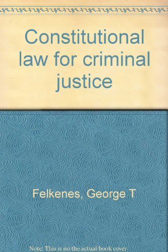 Stock image for Constitutional law for criminal justice for sale by dsmbooks