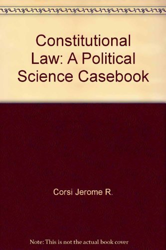9780131678835: Constitutional Law: A Political Science Casebook