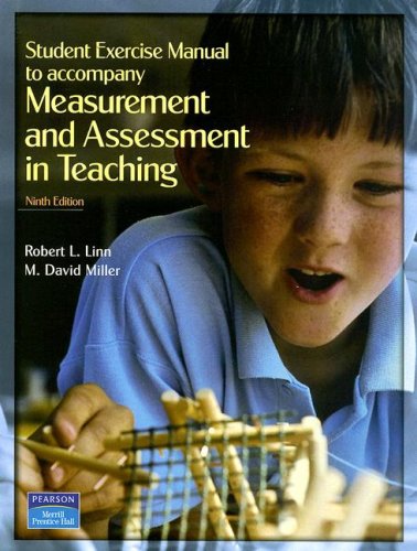 Beispielbild fr Student Exercise Manual to Accompany Measurement and Assessment in Teaching Ninth Edition zum Verkauf von HPB-Red