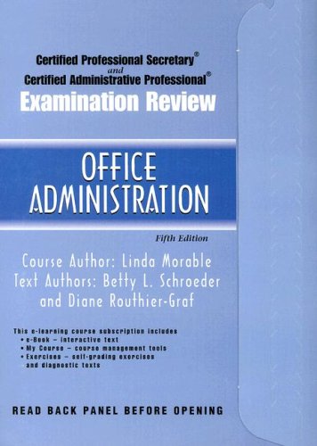 Access Cards for e-Learning Course Office Administration (9780131710740) by Schroeder, Betty L.; Routhier Graf, Diane