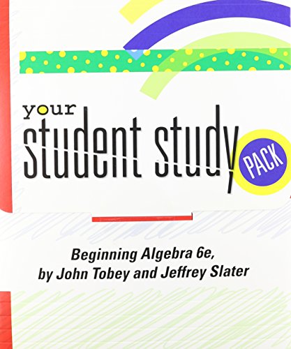 Beginning Algebra Student Study Pack (9780131711624) by Tobey, John