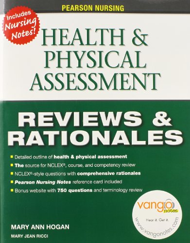 Beispielbild fr Pearson Reviews Rationales: Health Physical Assessment (Prentice Hall Nursing Reviews Rationales) zum Verkauf von Goodbookscafe
