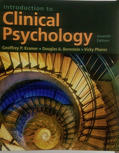 Beispielbild fr Introduction to Clinical Psychology zum Verkauf von Better World Books