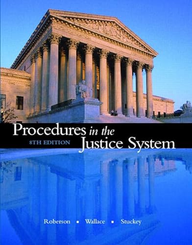 Beispielbild fr Procedures in the Justice System zum Verkauf von Better World Books