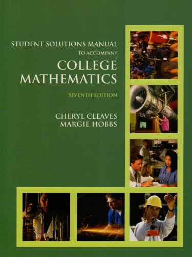 Imagen de archivo de Student Solutions Manual for College Mathematics a la venta por Bookensteins