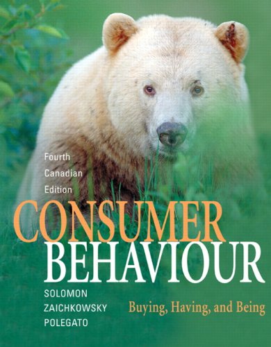 Stock image for Consumer Behaviour: Buying, Having, and Being, Fourth Canadian Edition (4th Edition) for sale by Starx Products