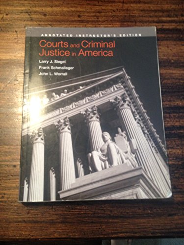 Beispielbild fr Courts and Criminal Justice in America zum Verkauf von BooksRun