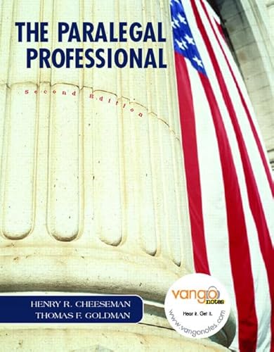 Imagen de archivo de The Paralegal Professional a la venta por Irish Booksellers