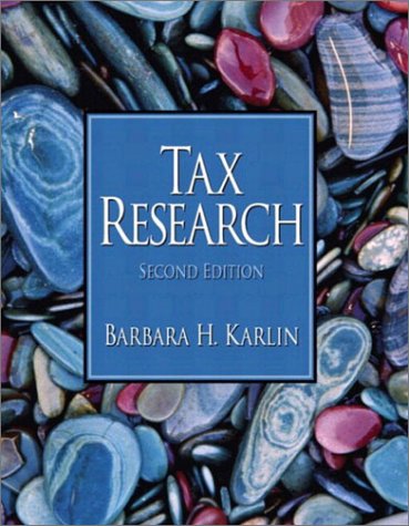 9780131763111: Tax Research