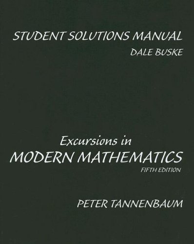 Excursions in Modern Mathematics (9780131774858) by Buske, Dale & Tannenbaum, Peter