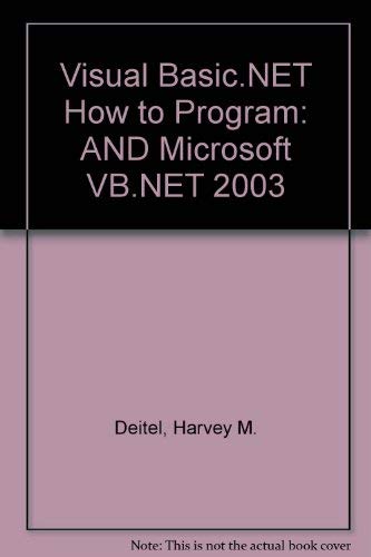 Stock image for Visual Basic.net: How to Program for sale by dsmbooks