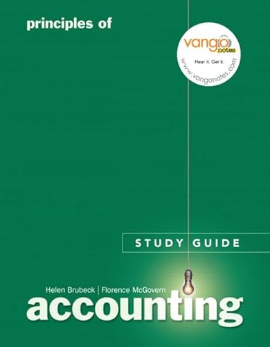 Stock image for Principles of Accounting Study Guide for sale by Wonder Book