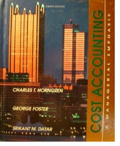 Beispielbild fr Cost Accounting: A Managerial Emphasis (Prentice Hall Series in Accounting) zum Verkauf von Wonder Book